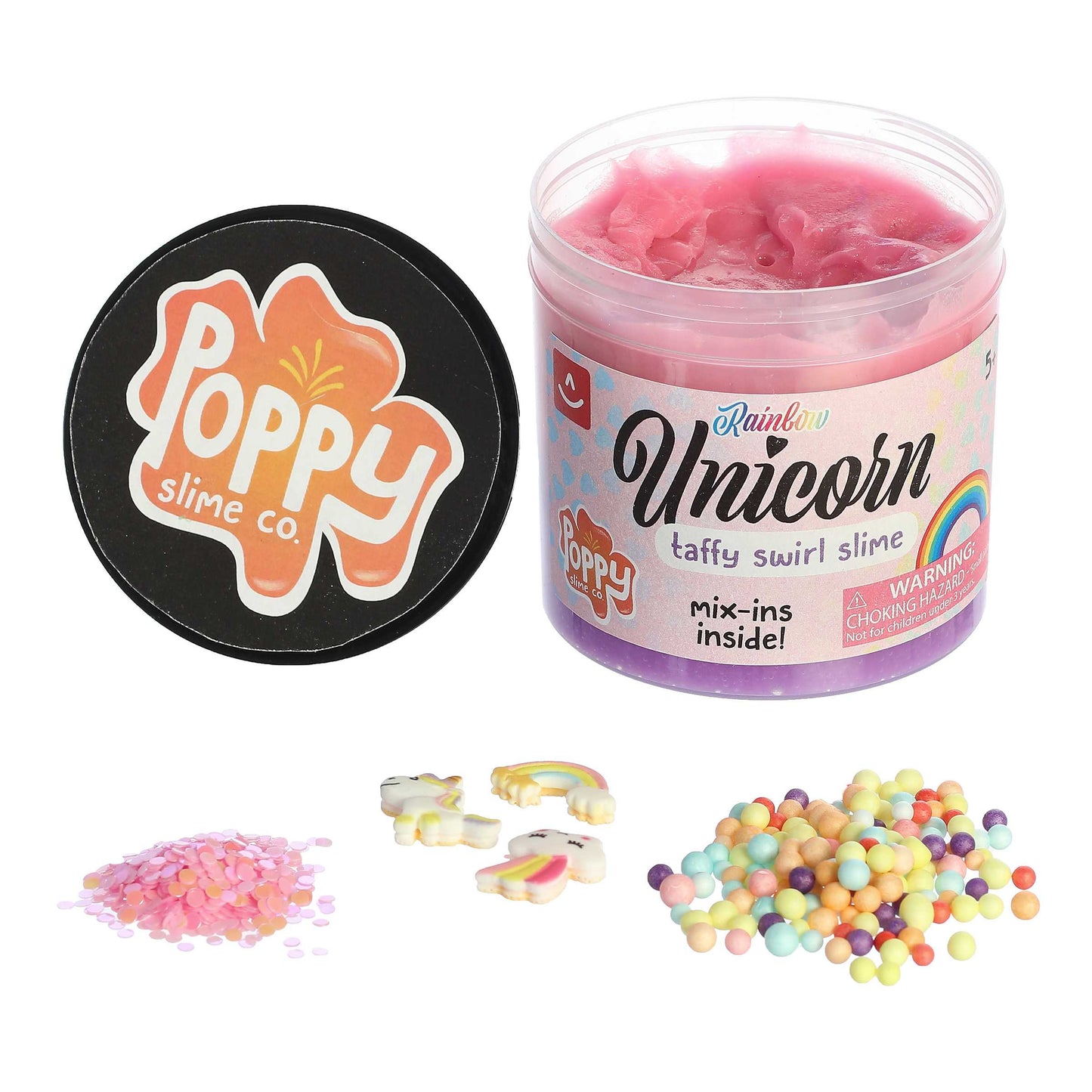 Rainbow Unicorn Taffy Swirl Slime