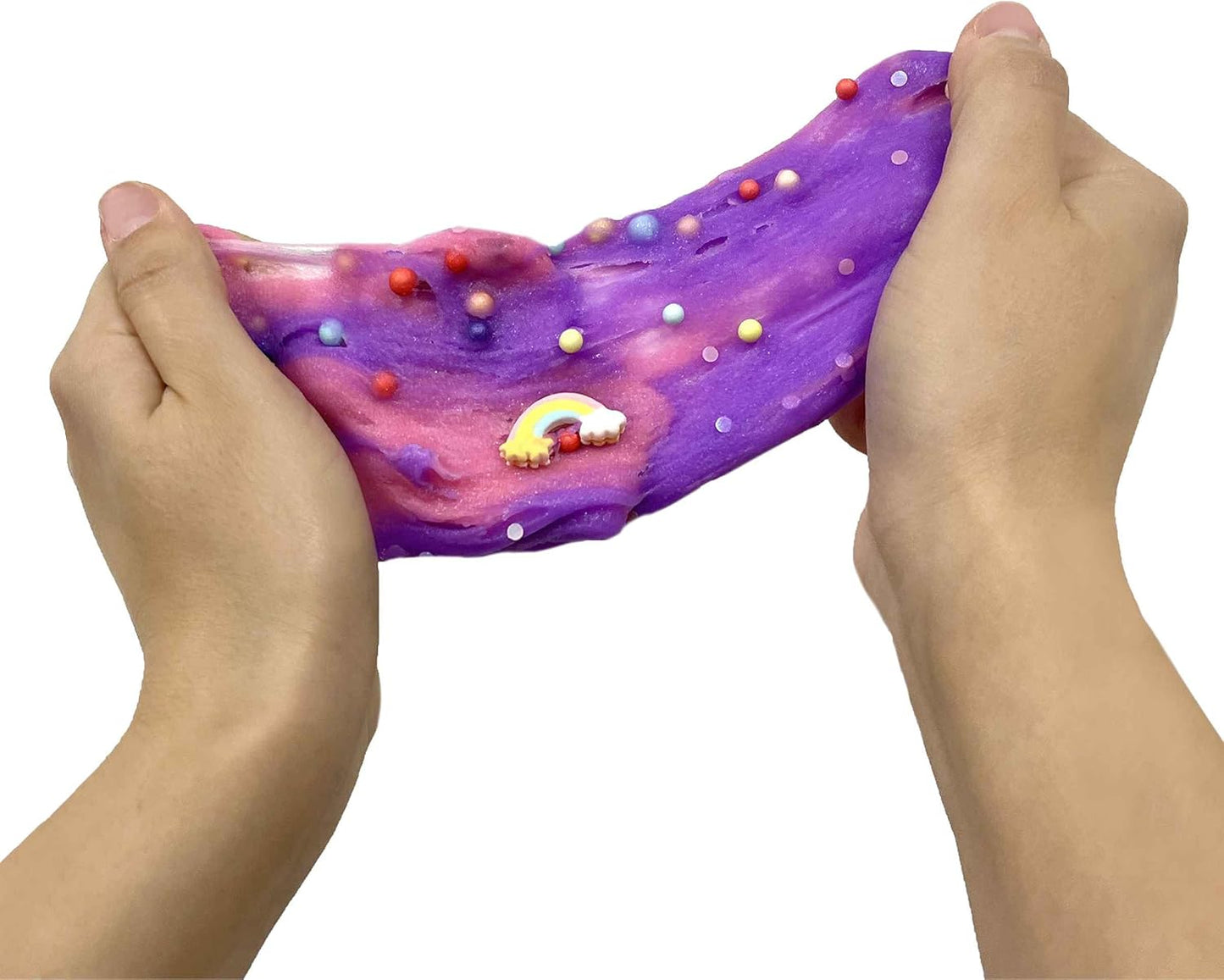 Rainbow Unicorn Taffy Swirl Slime