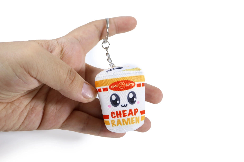 Ramen Noodle Cup Plush Keychain
