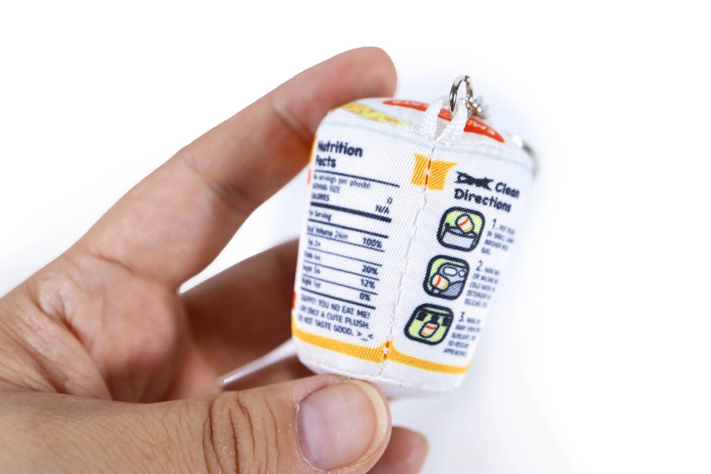 Ramen Noodle Cup Plush Keychain