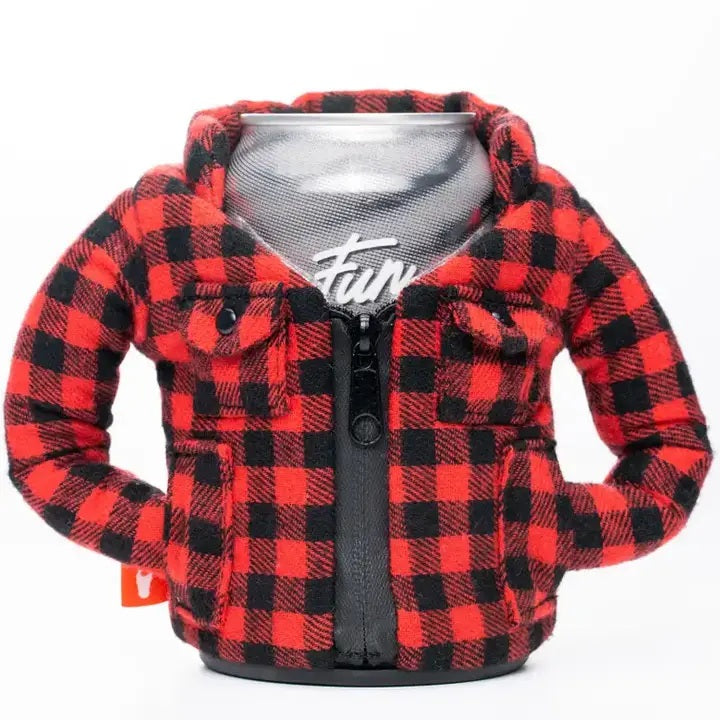 Red Fleece Jacket Koozie