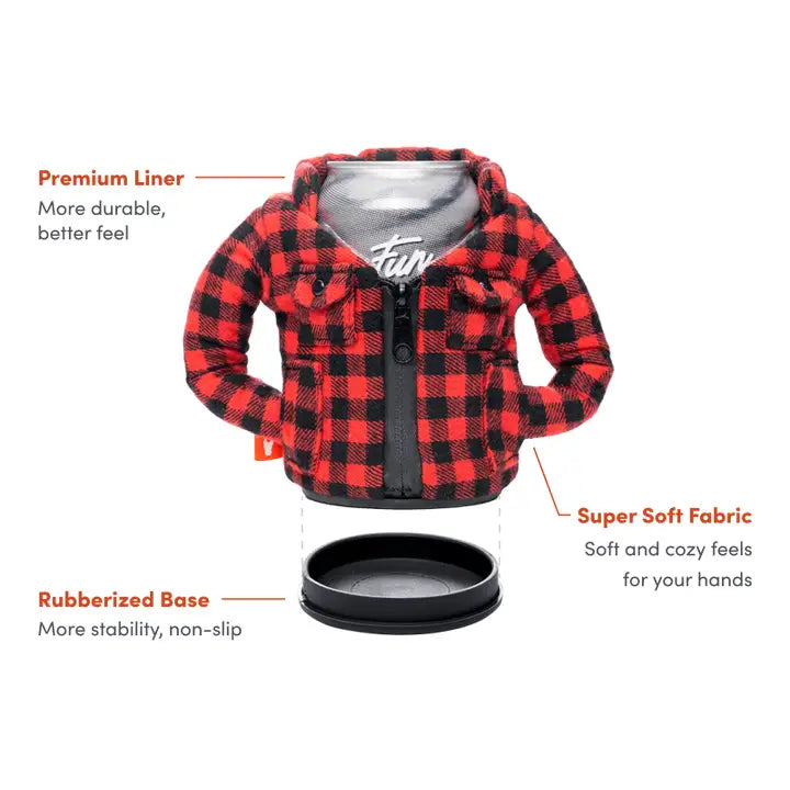 Red Fleece Jacket Koozie