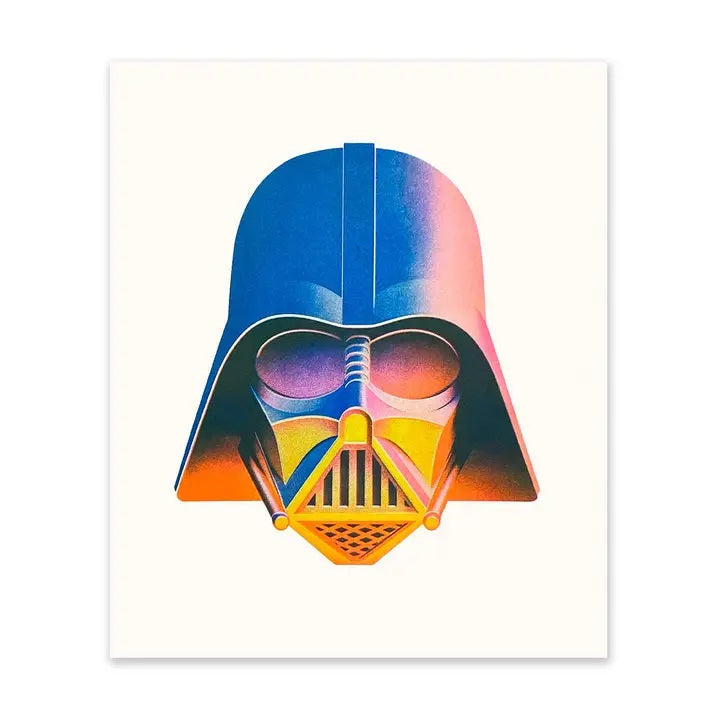 Retro Galactic Empire Lord Risograph Print 10x12