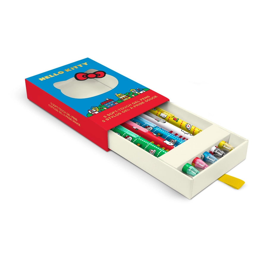 Retro Hello Kitty Soft Touch Gel Pen Set Of 5