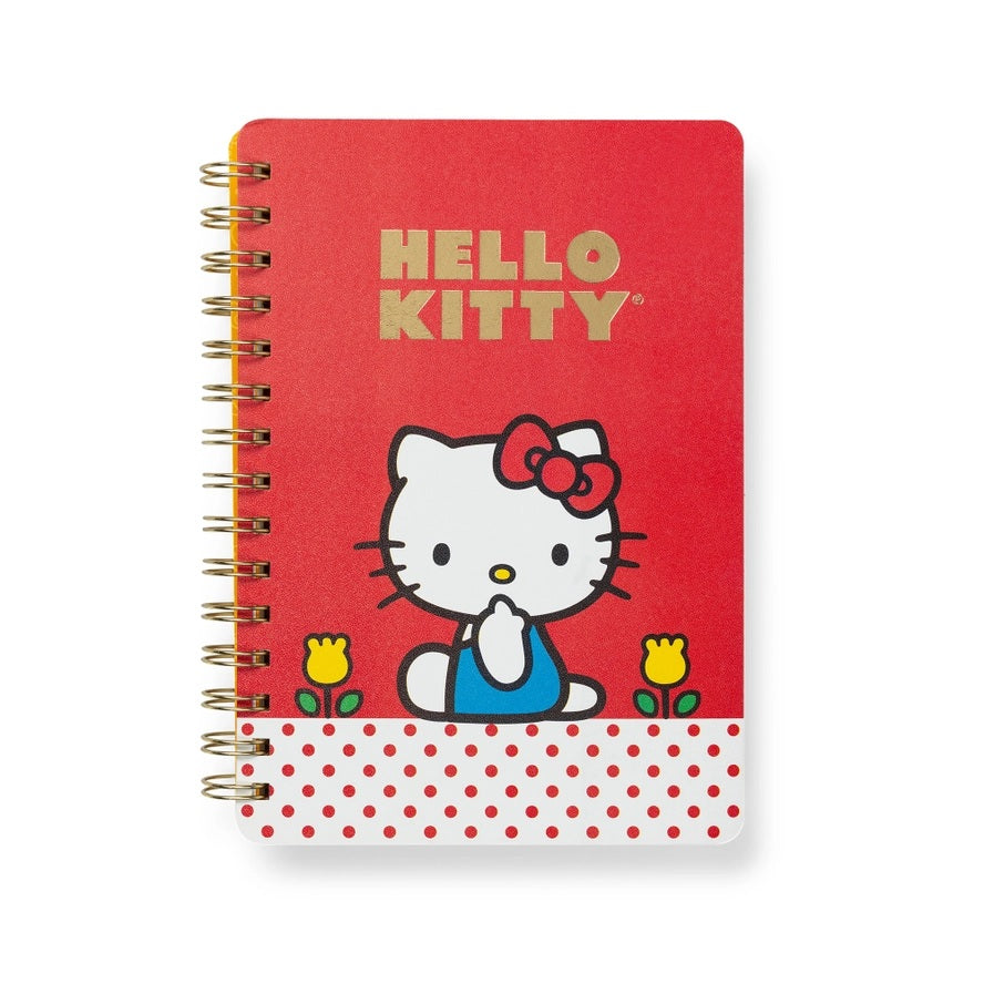 Retro Hello Kitty Spiral Notebook With Sticker Sheet