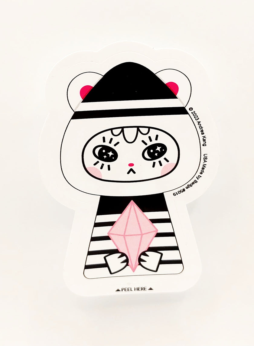 Rose Quartz Bear Sticker