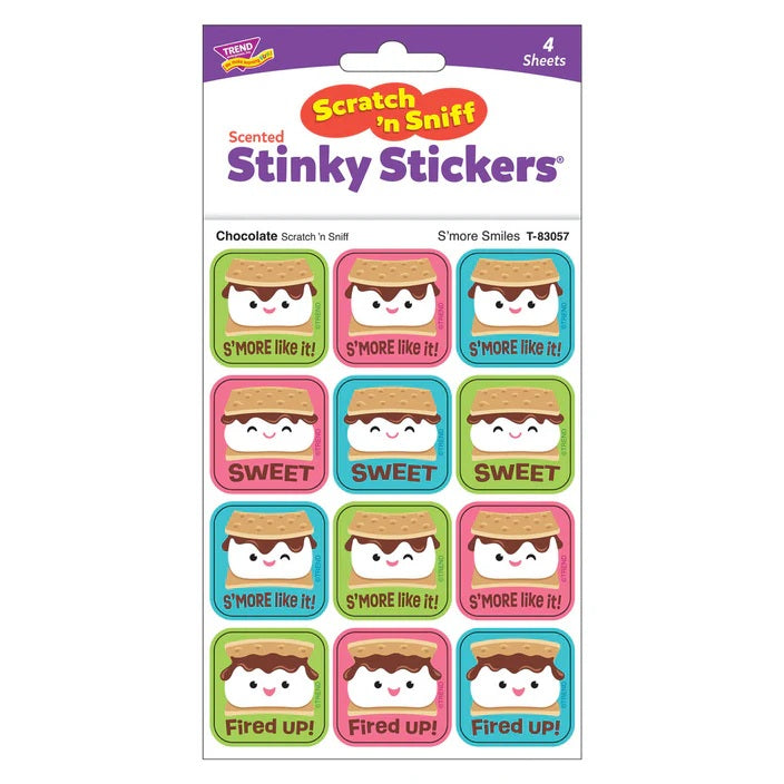 S'more Smiles & Chocolate Scent Scratch n Sniff Stickers