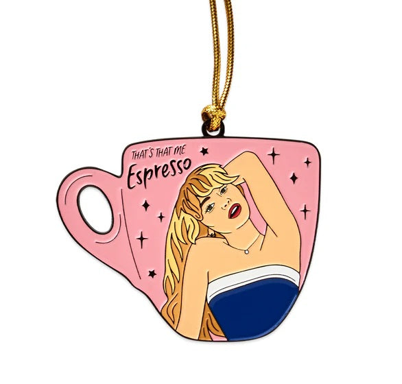 Sabrina Carpenter Espresso Enamel Ornament