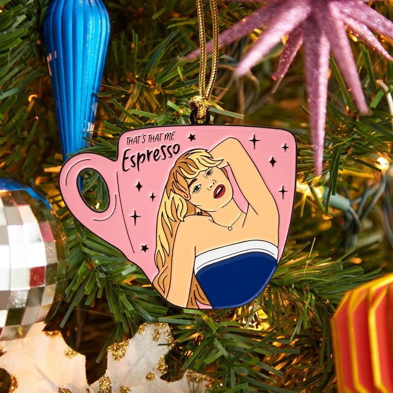 Sabrina Carpenter Espresso Enamel Ornament