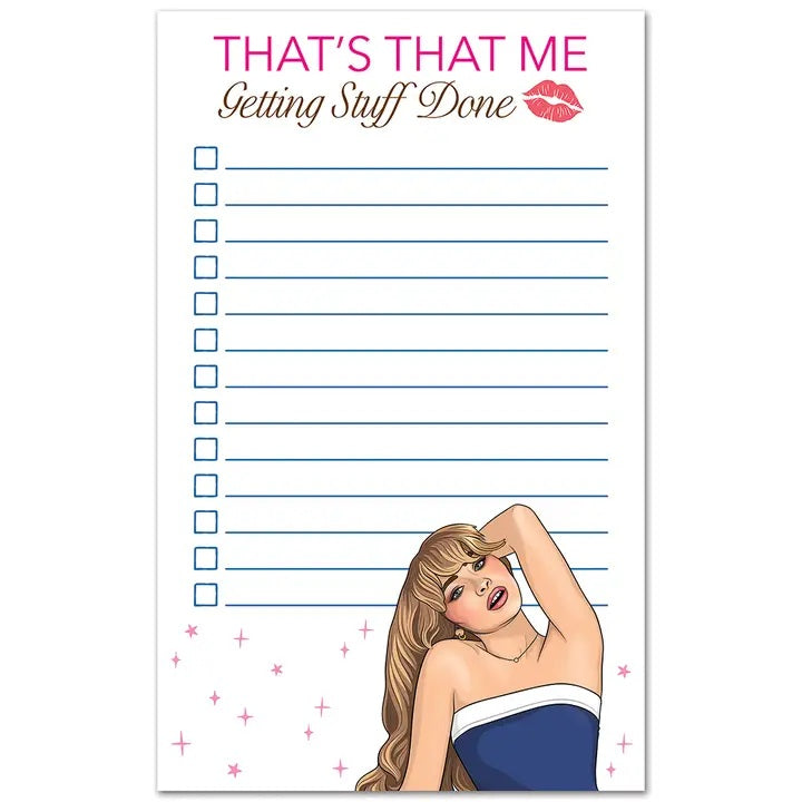 Sabrina Carpenter That's Me Getting Stuff Done Notepad