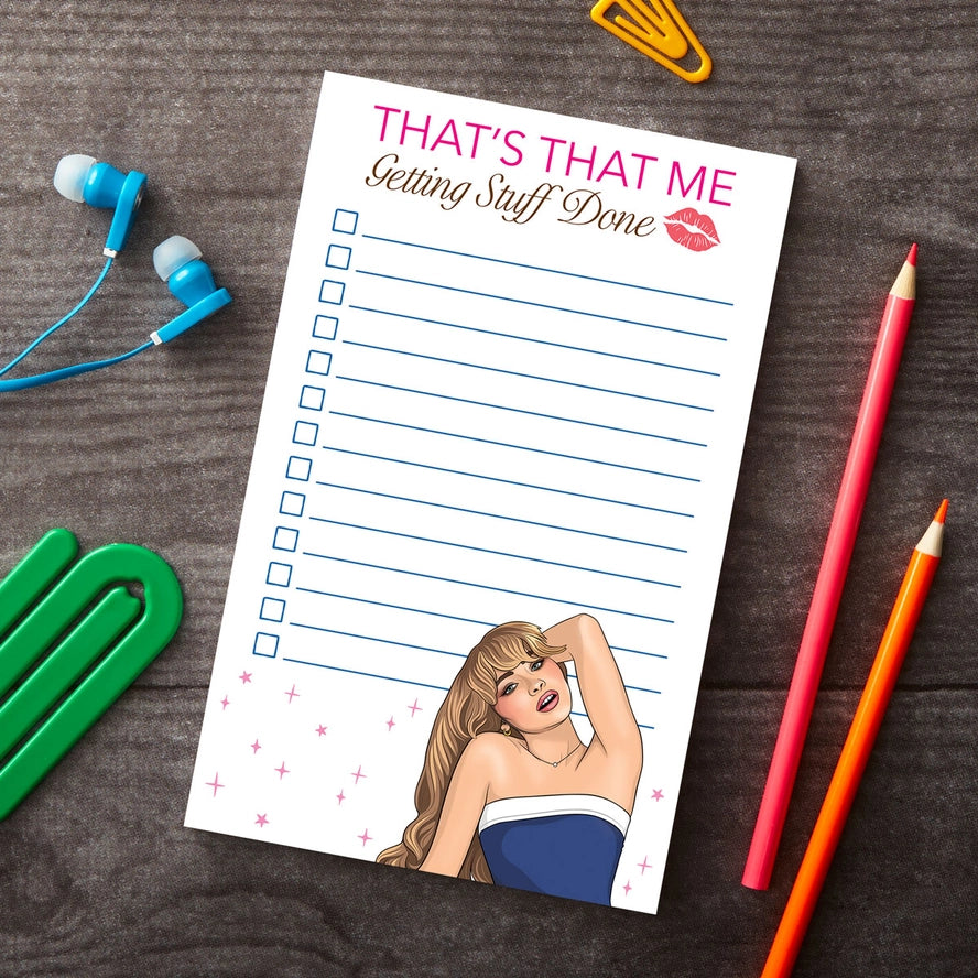 Sabrina Carpenter That's Me Getting Stuff Done Notepad