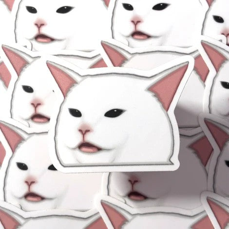 Salad Cat Meme Vinyl Sticker