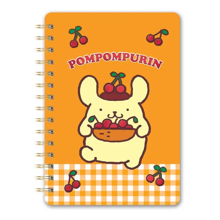 Sanrio Pompompurin Picnic Spiral Notebook With Sticker Sheet