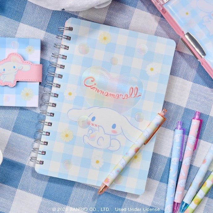Sanrio Cinnamoroll Sweet Daisies Spiral Notebook With Sticker Sheet