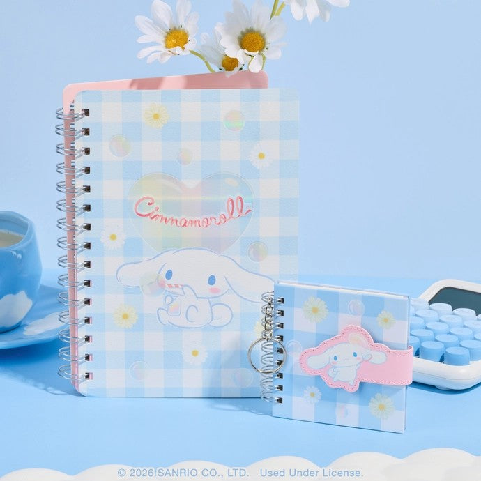 Sanrio Cinnamoroll Sweet Daisies Spiral Notebook With Sticker Sheet