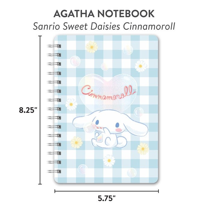 Sanrio Cinnamoroll Sweet Daisies Spiral Notebook With Sticker Sheet