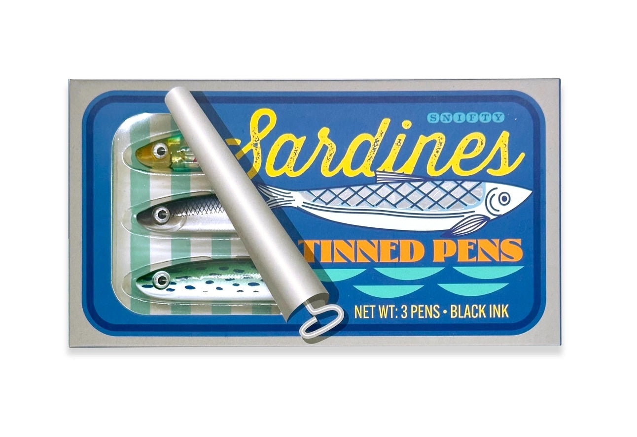 Sardine Tinned Fish Pens Set Of 3