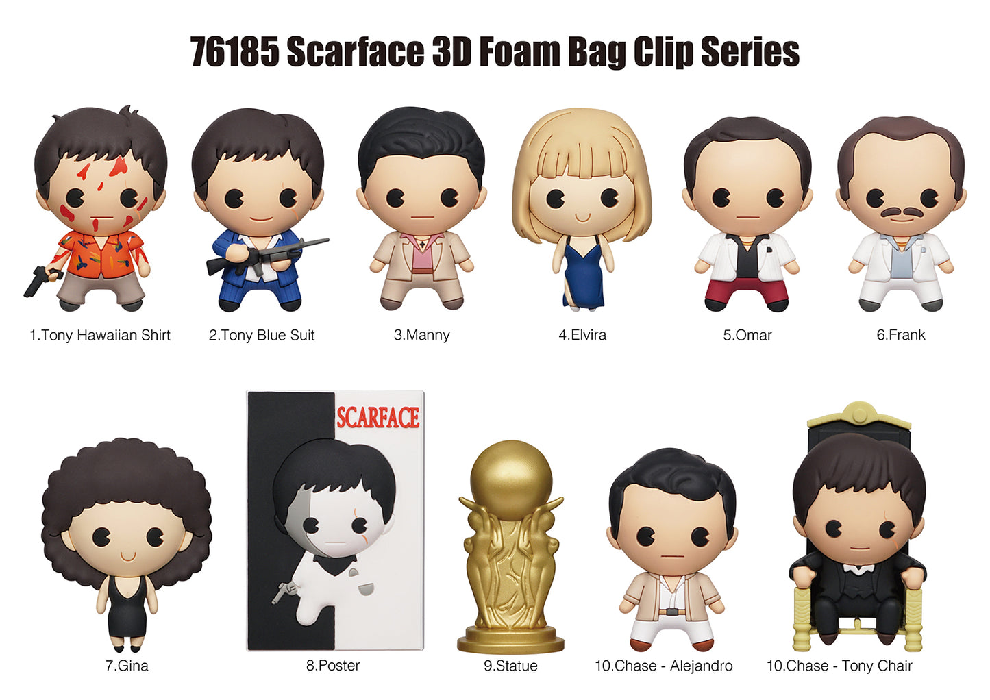 Scarface Figural Bag Clip