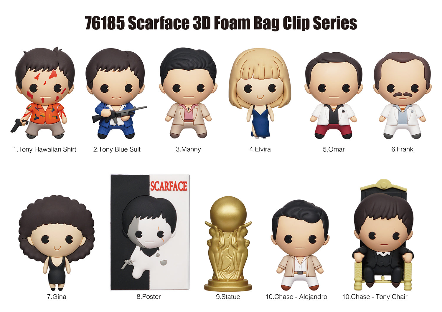 Scarface Figural Bag Clip