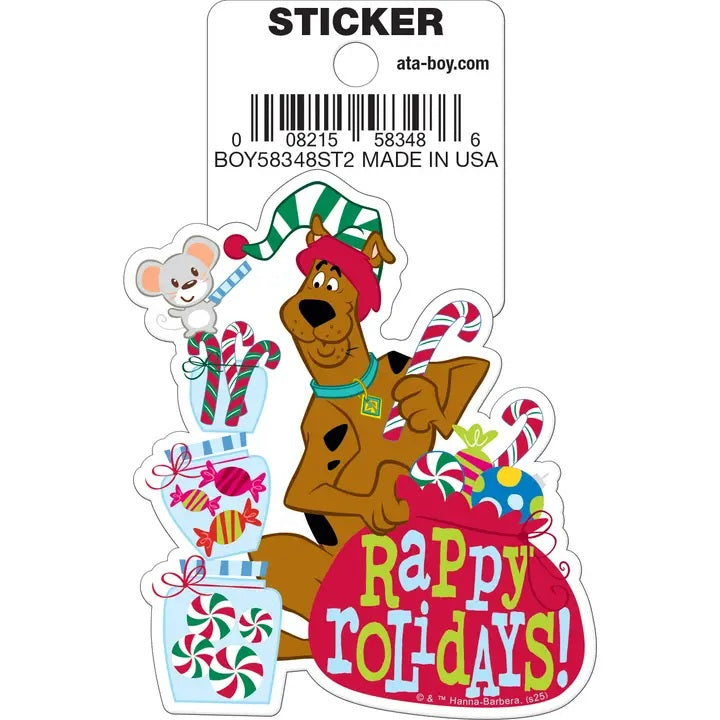 Scooby-Doo Rappy Rolidays Die Cut Sticker