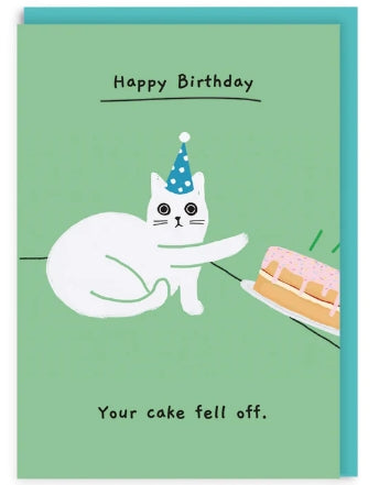 Card Your Cake Fell Off Ken The Cat Birthday