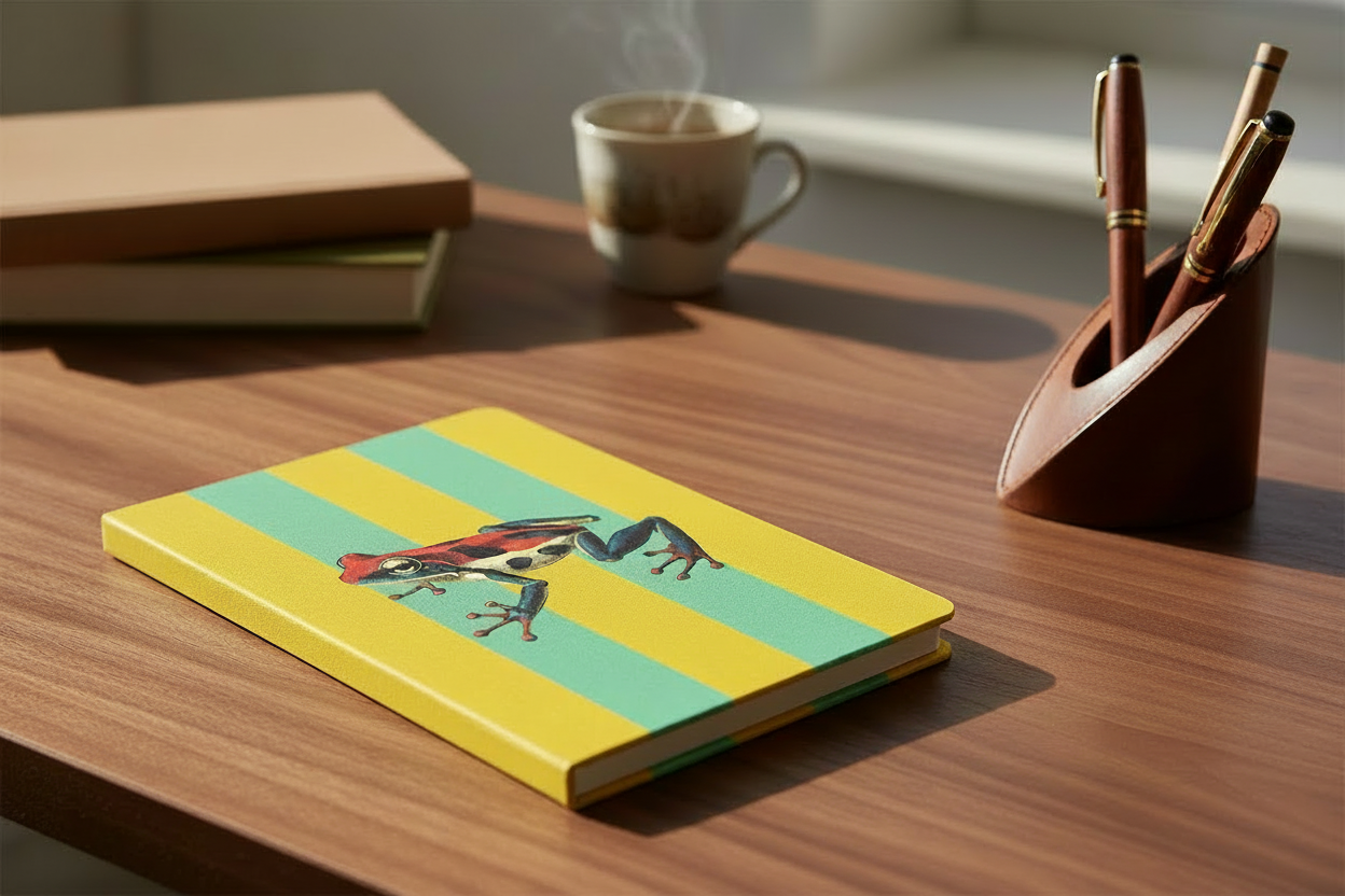 Striped Frog A5 Notebook