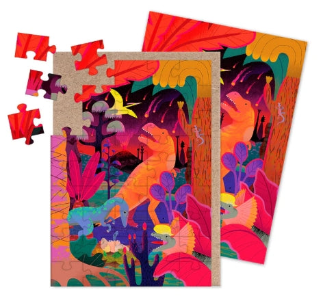 Card Dinosaurs Carnivores Jigsaw