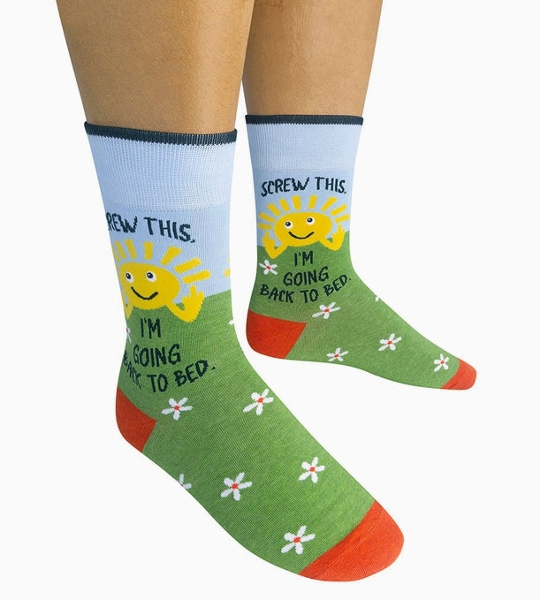 Screw This I'm Going Back To Bed Socks