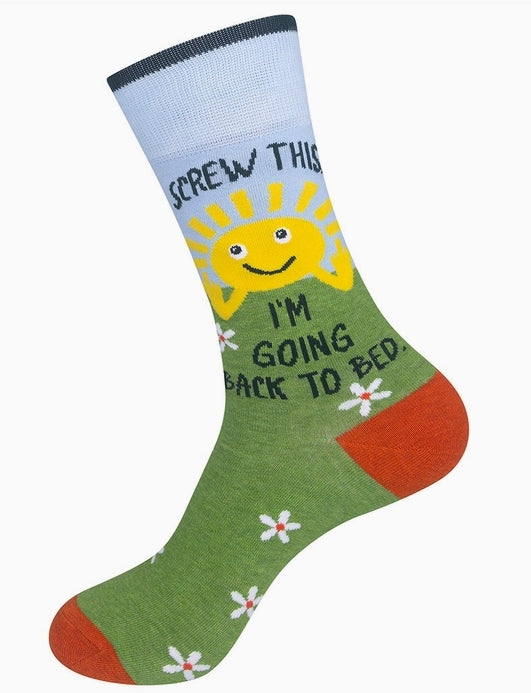 Screw This I'm Going Back To Bed Socks
