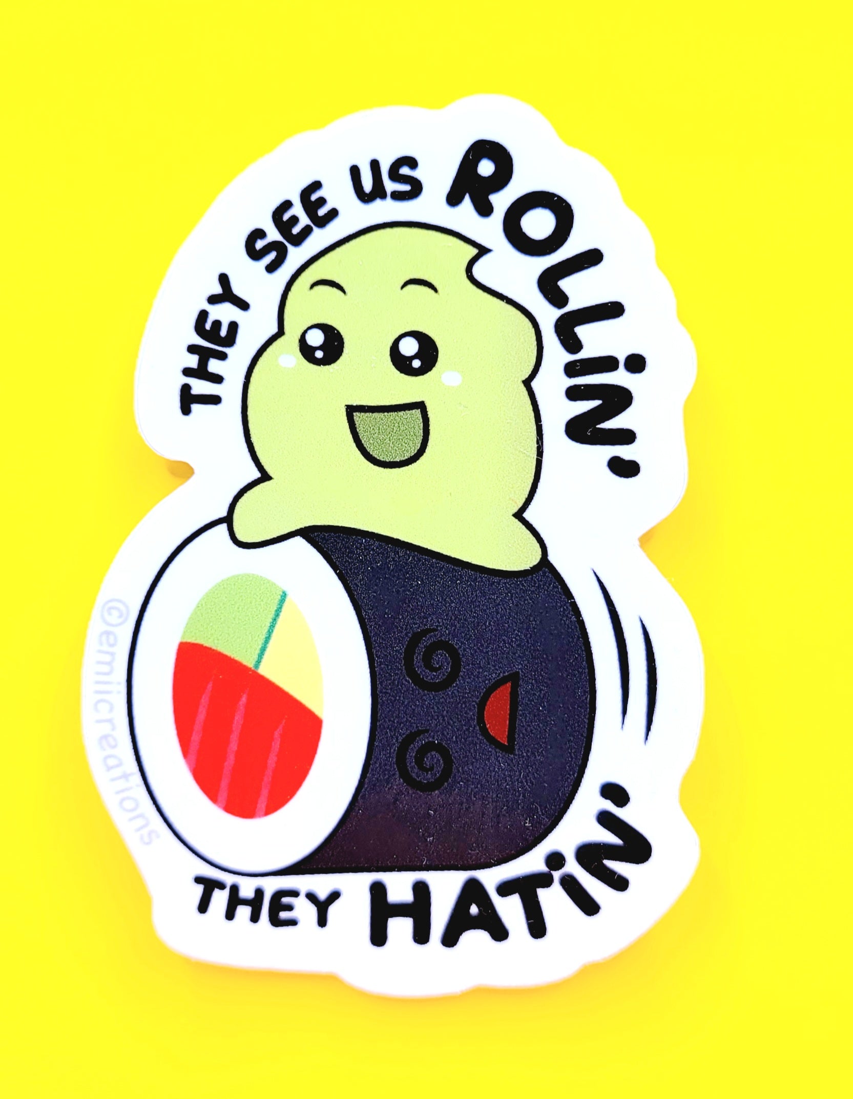 See Us Rollin' Sushi Sticker