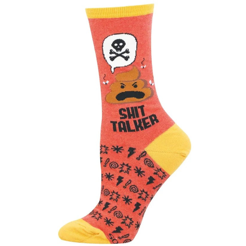 Shit Talker Women's Socks Red Heather