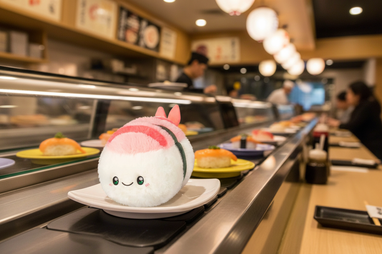 Shrimp Sushi Plush Snugglemi Snackers 7"