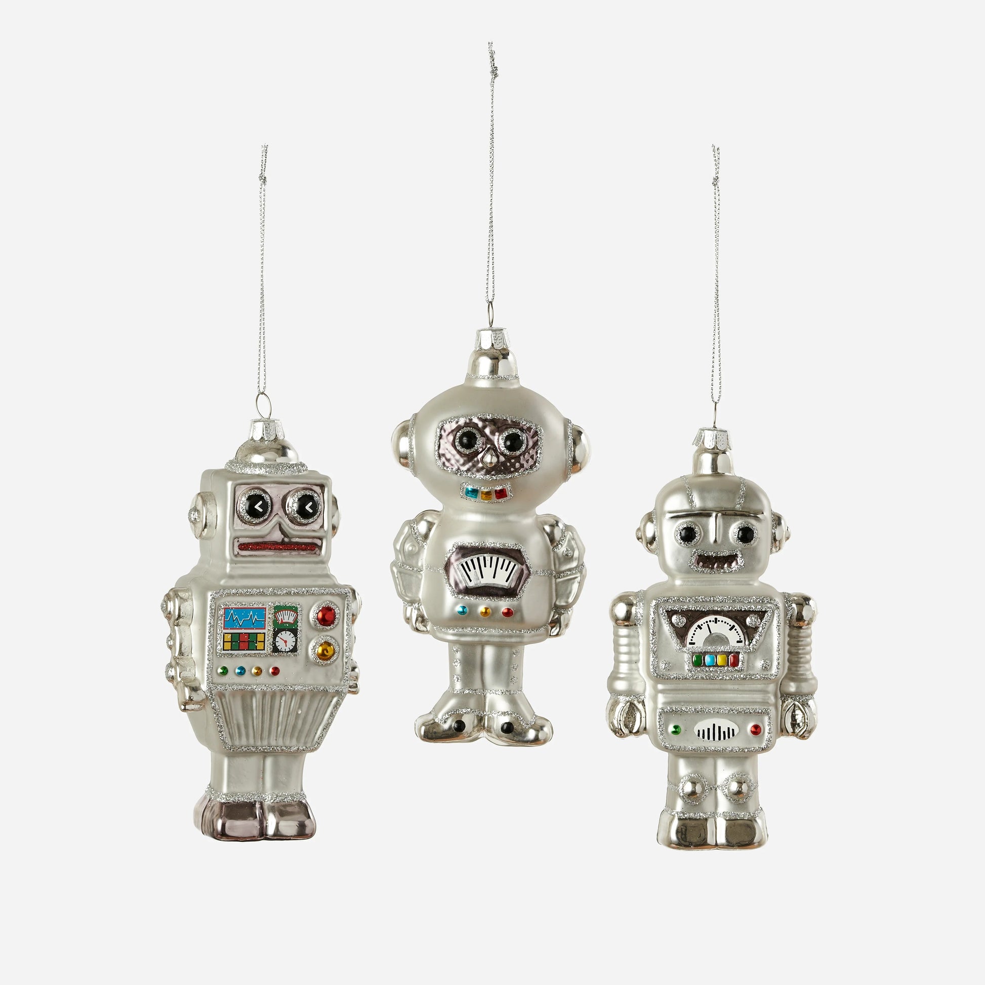 Silver Robot Assorted Ornament
