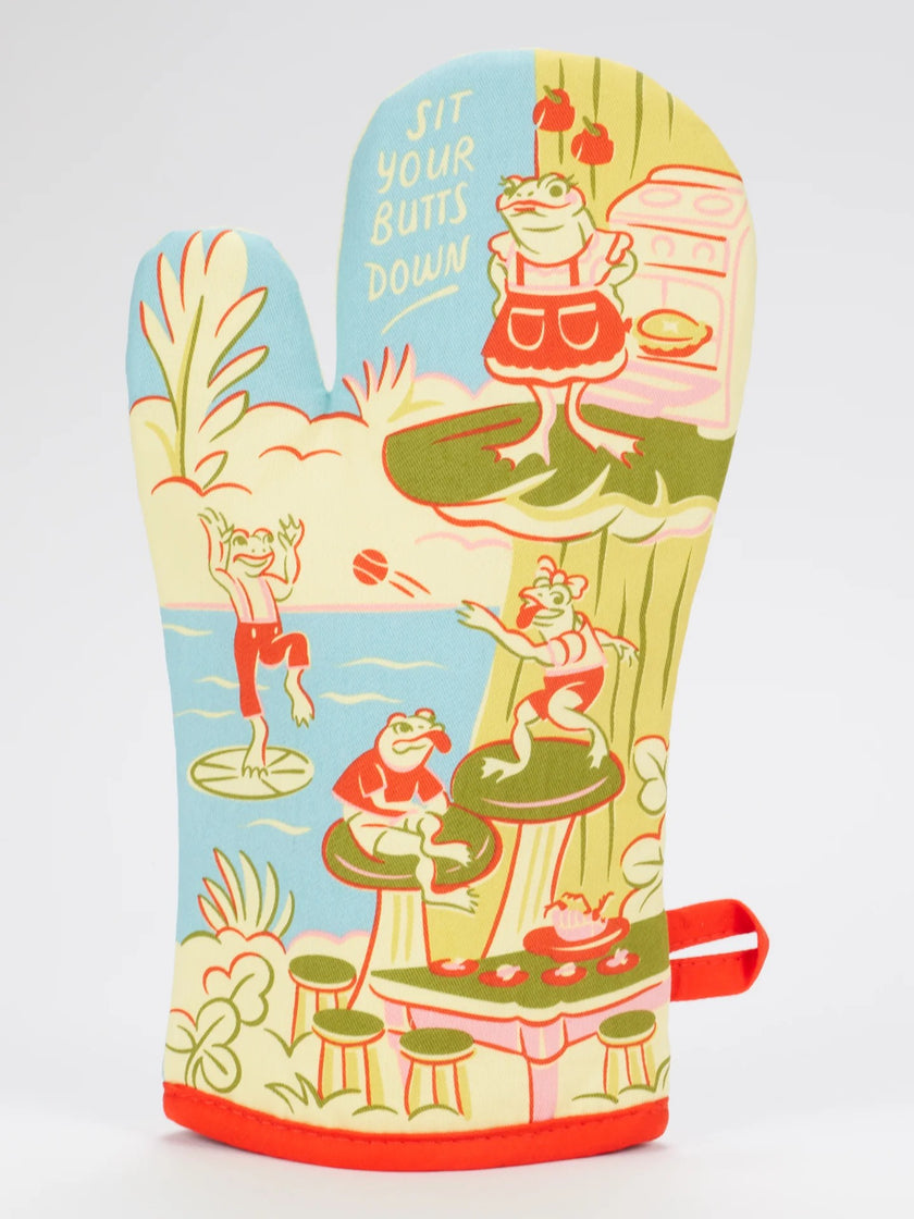 Sit Your Butts Down Oven Mitt
