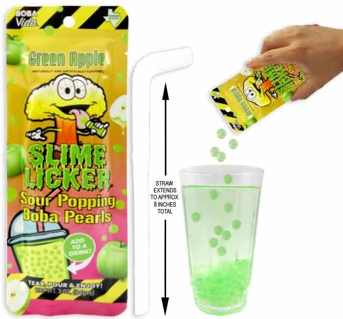 Slime Licker Sour Green Apple Popping Boba Pearls