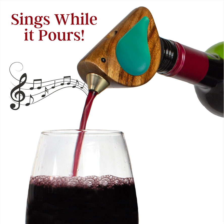 Songbird Singing Bottle Pourer Turquoise