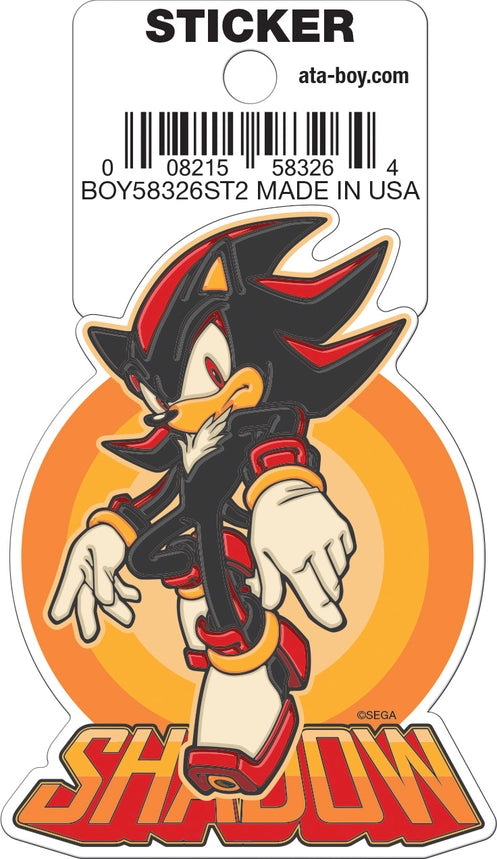 Sonic Shadow On Orange Die Cut Sticker