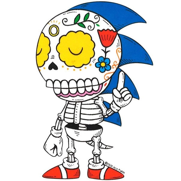 Sonic Sugar Skull Sticker