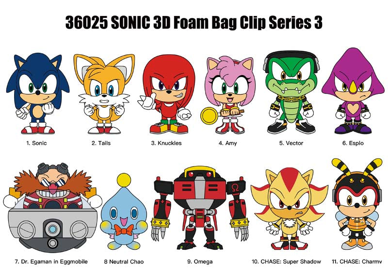Sonic The Hedgehog Figural Bag Clip Series 3