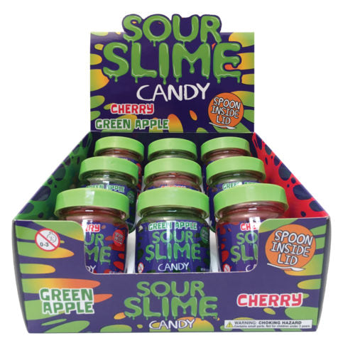 Sour Slime Candy Green Apple Or Cherry