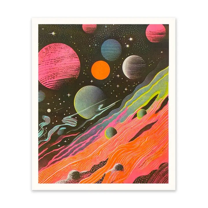 Space 1 Risograph Print 10x12