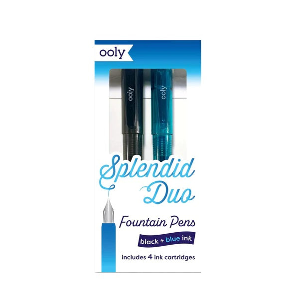 Splendid Duo Black & Blue Fountain Pens