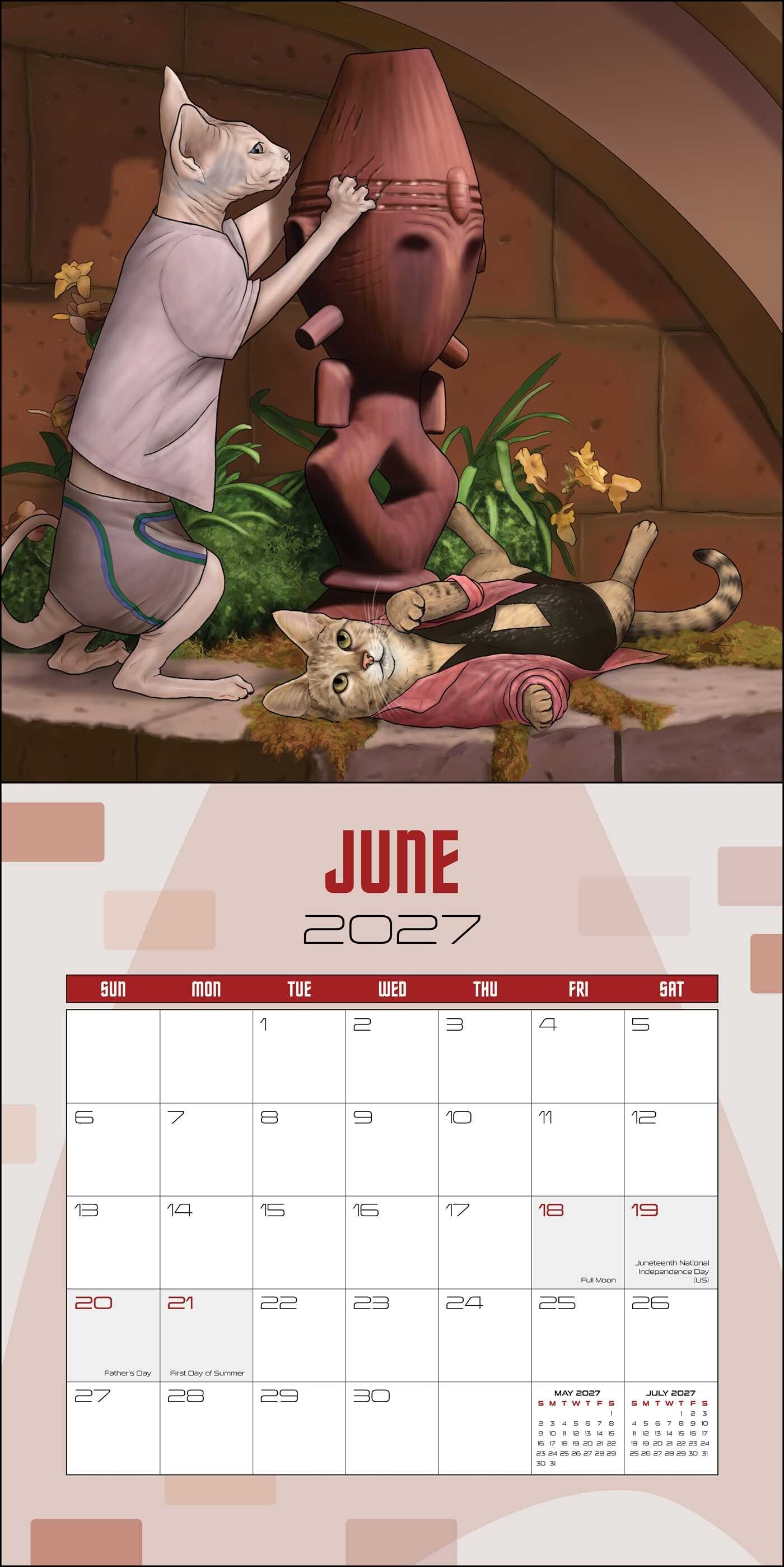 Star Trek Cats 2027 Wall Calendar