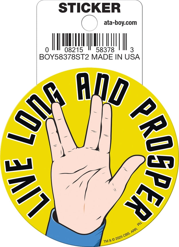 Star Trek Live Long And Prosper Die Cut Sticker