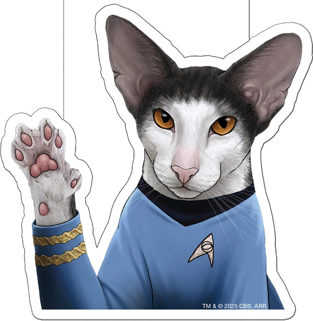 Star Trek Spock Cat Die Cut Sticker