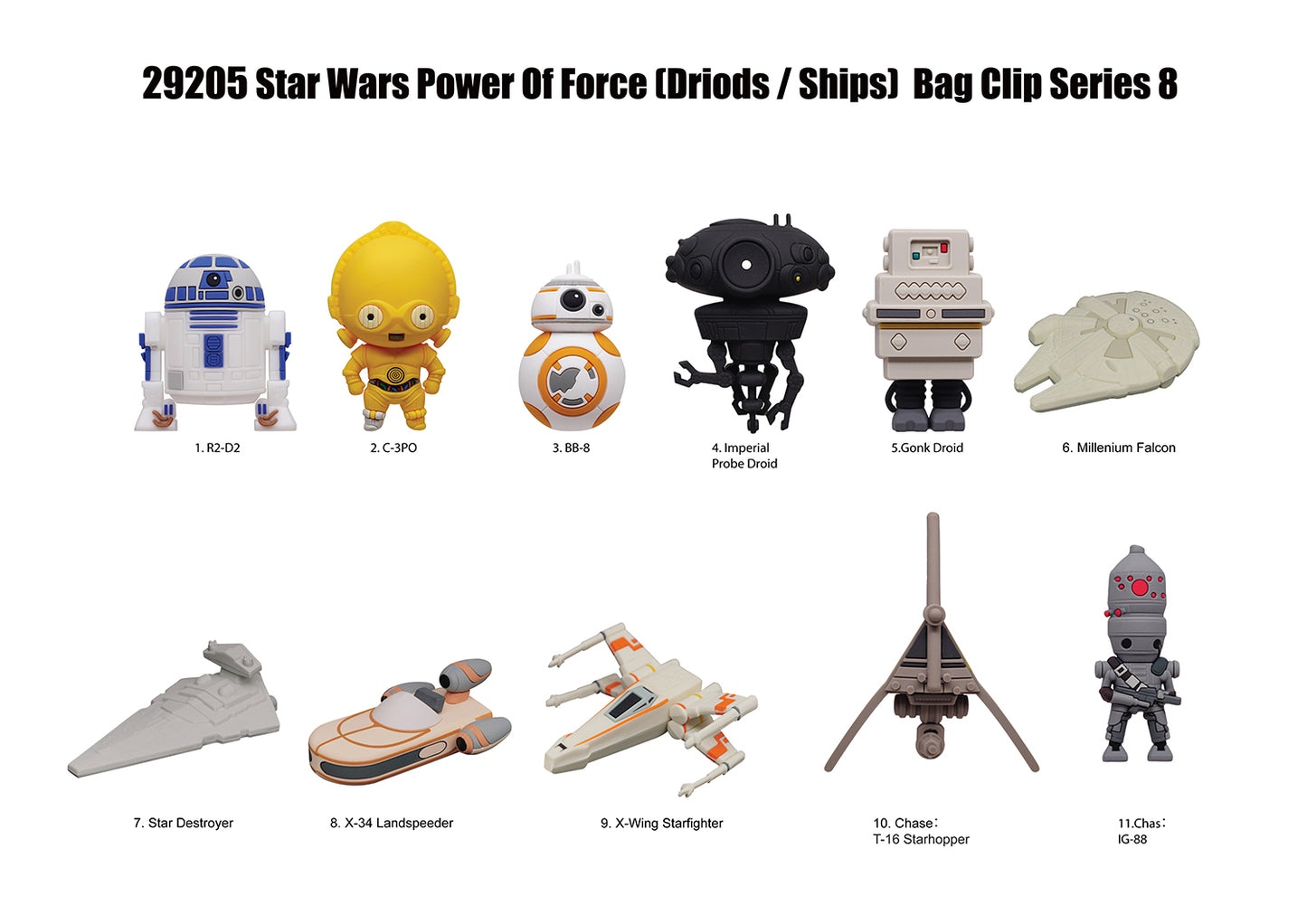Star Wars Power Of Force Figural Bag Clip Series 8
