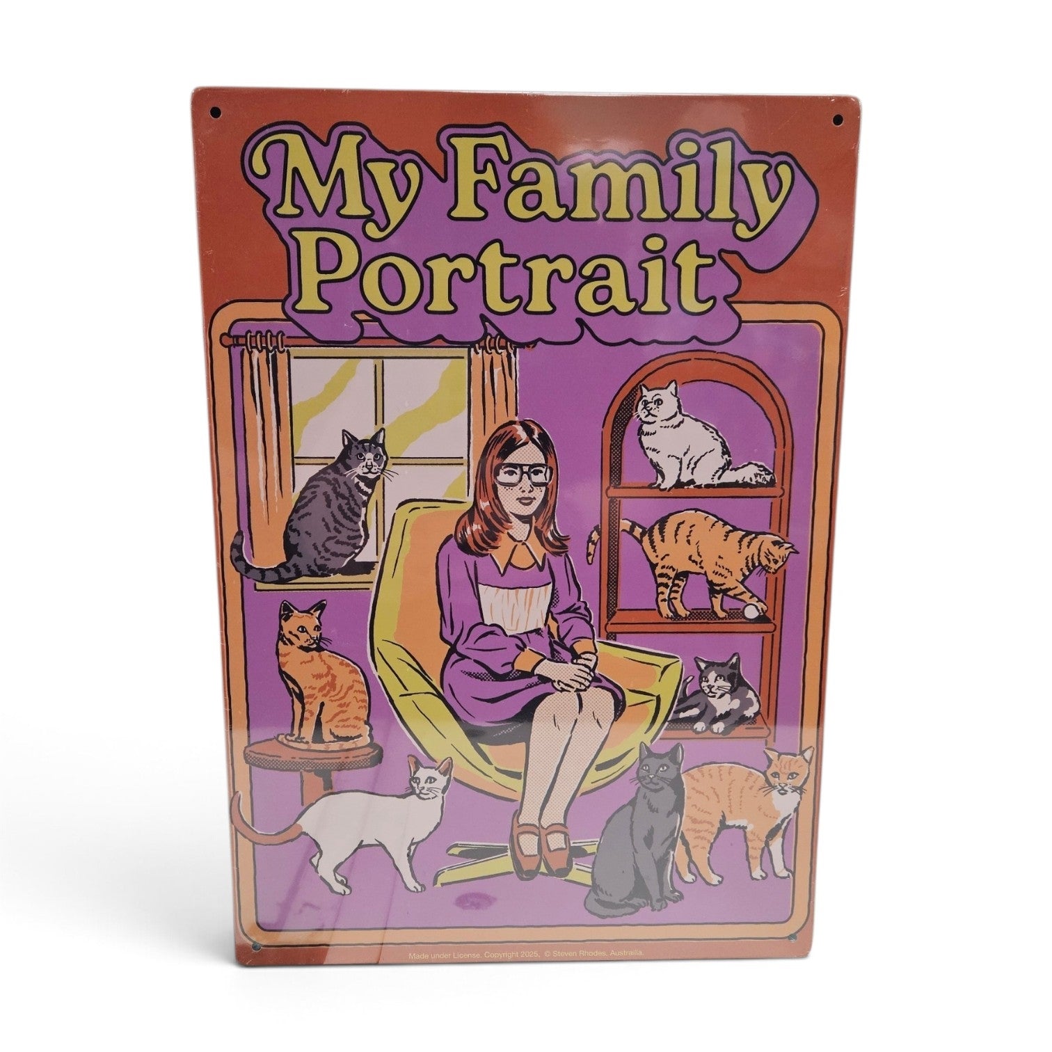 Steven Rhodes Family Portrait Metal Sign