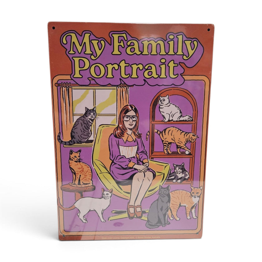 Steven Rhodes Family Portrait Metal Sign