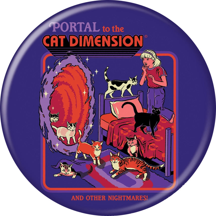 Steven Rhodes Portal To Cat Dimension 3 Inch Button