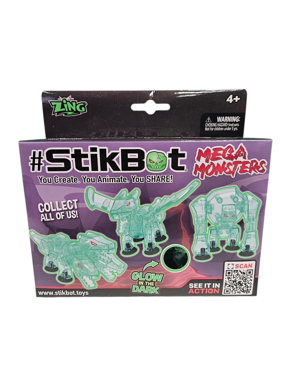 StikBot Glow In The Dark Mega Monsters